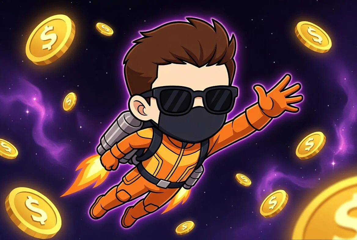 Tela do jogo Lucky Jet com o foguete subindo e o multiplicador em destaque